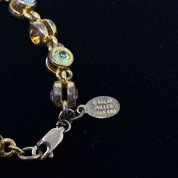 Nolan Miller Glamour Collection‎ Multi Color Gemstone Bracelet Stamped - Picture 6 of 8